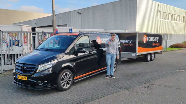 Geslaagde BE- rijbewijs Olivier